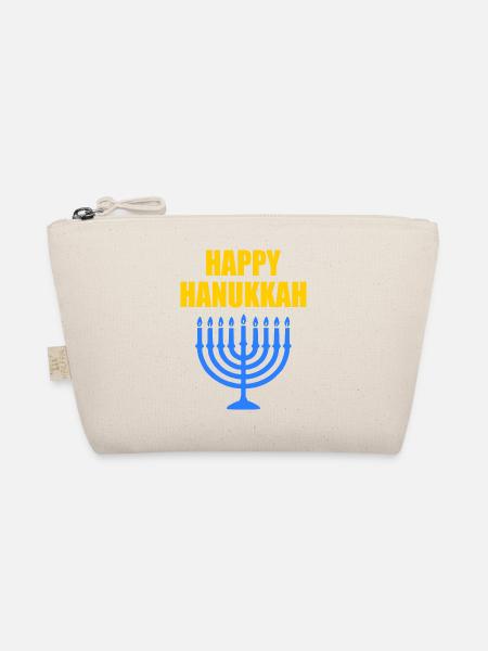 HAPPY HANUKKAH - Bio-Täschchen - Natur - Vorne