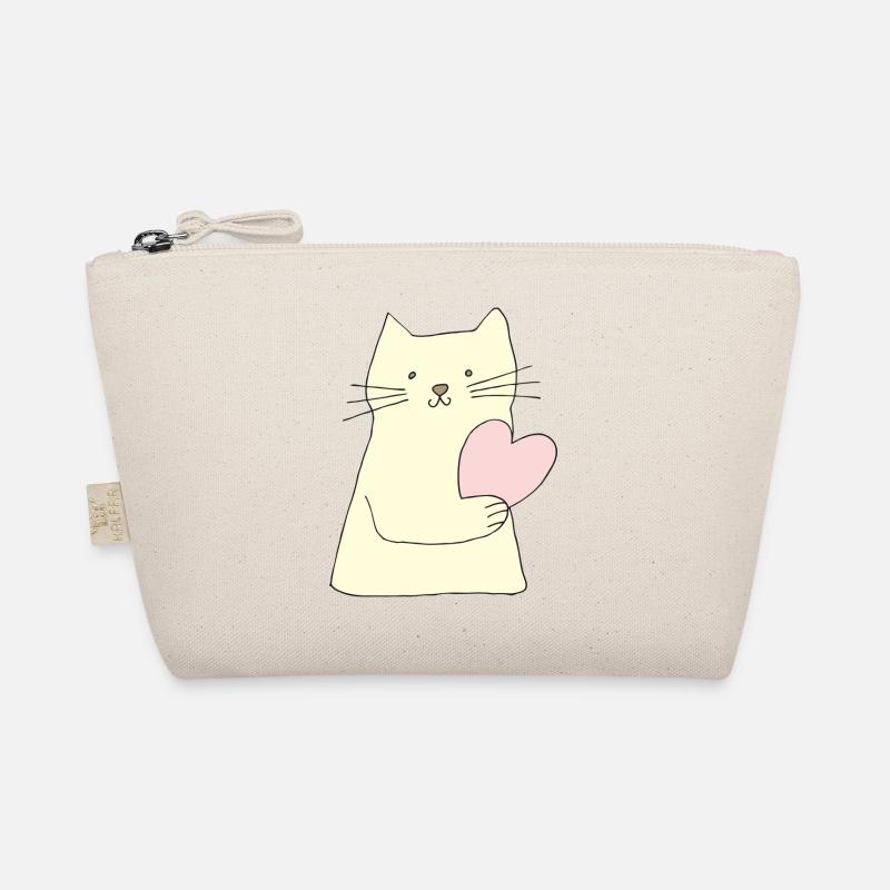 katze mit herz Bio-Täschchen