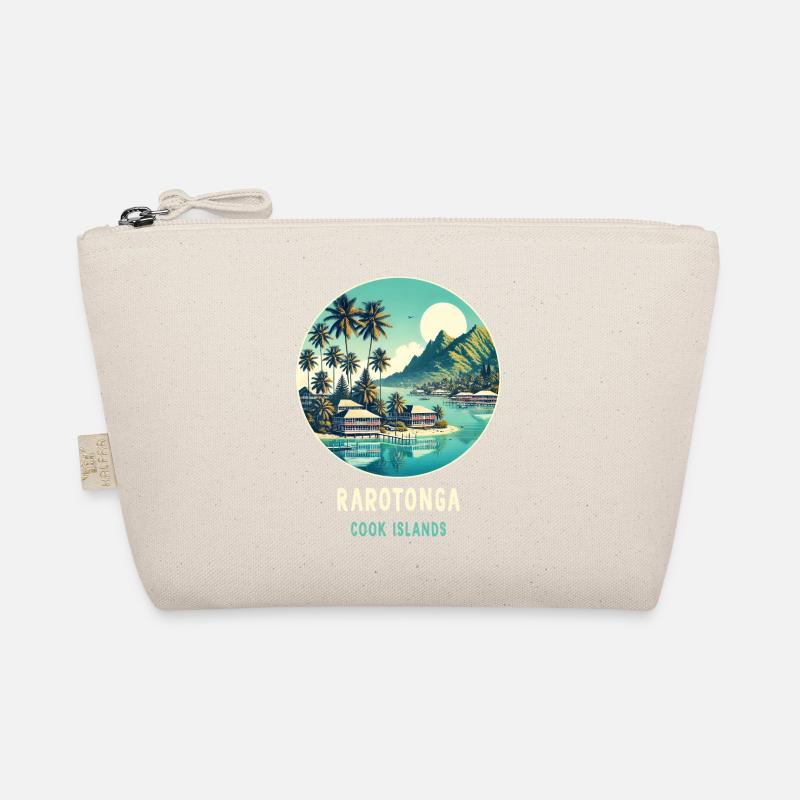 Parotonga Cook Islands sea palm trees Organic Pouch