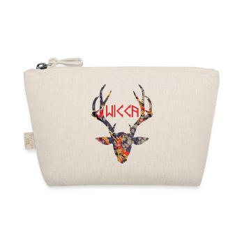 Deer Head with Wicca E 202 - Organic Pouch - nature - Front