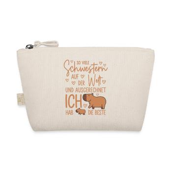 So viele Schwestern Capybara Geschwister Geschenk - Bio-Täschchen - Natur - Vorne