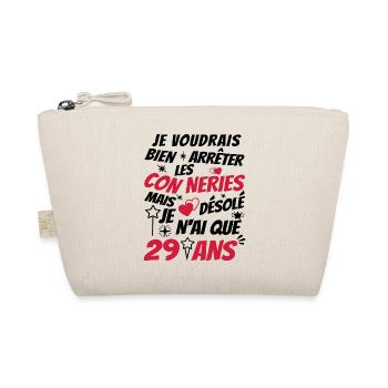 connerie 29 ans / cadeau 29 ans / jai 29 ans - Trousse biologique - nature - Devant