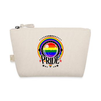 Pride Crystal Ball Rainbow Colors Stars & Hearts - Organic Pouch - nature - Front