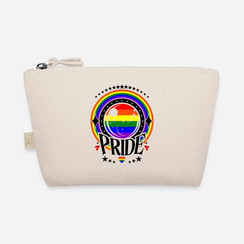 Pride Kristallkugel Regenbogenfarben Sterne & Herzen Bio-Täschchen