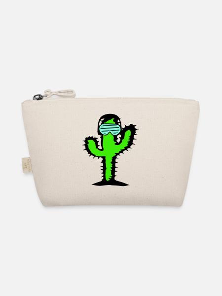 DJ Cactus Desert Plant Cacti Spines Party Fun - Organic Pouch - nature - Front