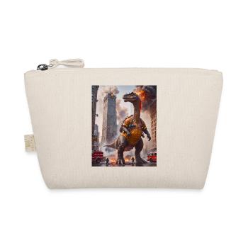 Dinos living working as a fire fighter - Organic Pouch - nature - Front