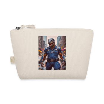 Dinos living Today police officer in a big city - Organic Pouch - nature - Front