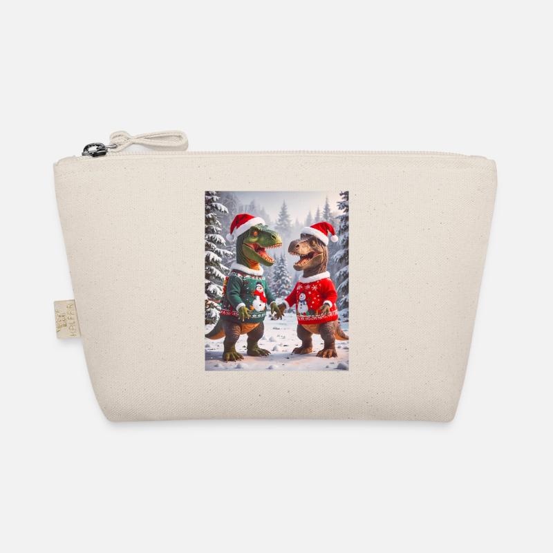 Dinosaurier hässlicher Weihnachtspullover Winter Weihnachten Bio-Täschchen