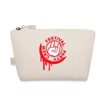 Festival Party Crew Rock Metal Team Round Stamp - Organic Pouch - nature - Front