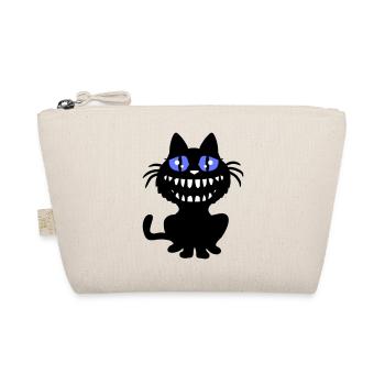 Crazy Monster Cat Halloween Horror Teeth Fun - Organic Pouch - nature - Front