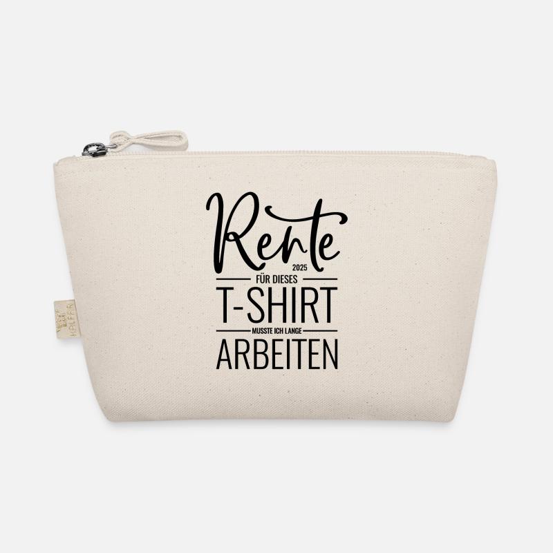 Rente 2025 T Shirt - Bio-Täschchen - Natur