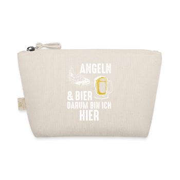 Angeln und Bier, darum bin ich hier. - Bio-Täschchen - Natur - Vorne