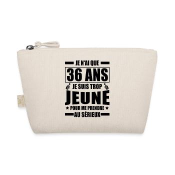 j'ai 36 ans / cadeau 36 ans / t-shirt 36 ans - Trousse biologique - nature - Devant