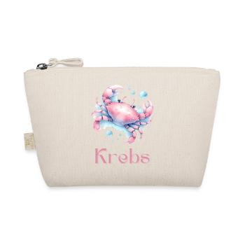 Elegantes Krebs Sternzeichen Aquarell Geschenk - Bio-Täschchen - Natur - Vorne