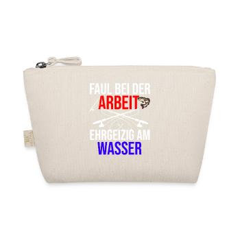Cooles Anglerspruch Design - schöes Angler Design - Bio-Täschchen - Natur - Vorne