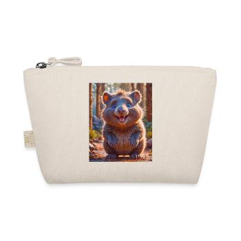 super cute Australian animal Down Under Wombat - Organic Pouch - nature - Front