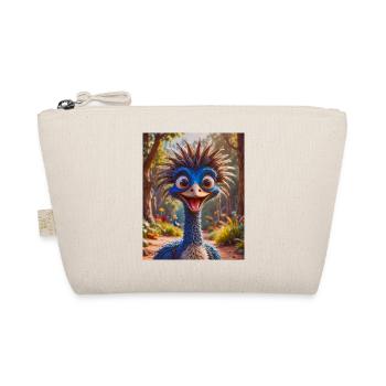 super cute Australian animal Down Under Cassowary - Organic Pouch - nature - Front