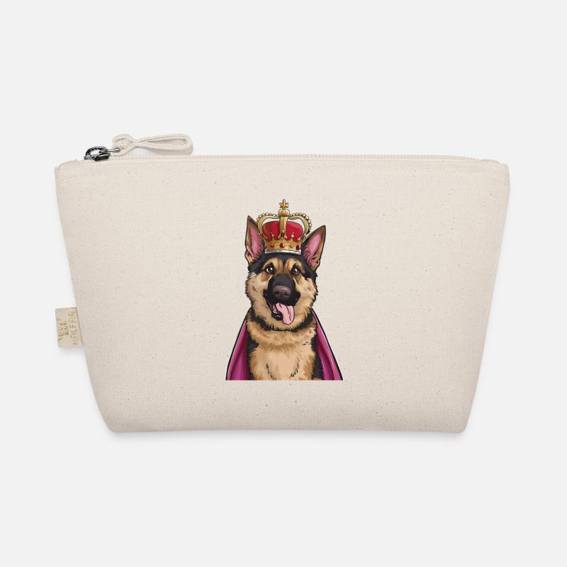 Royal German Shepherd with Crown Organic Pouch