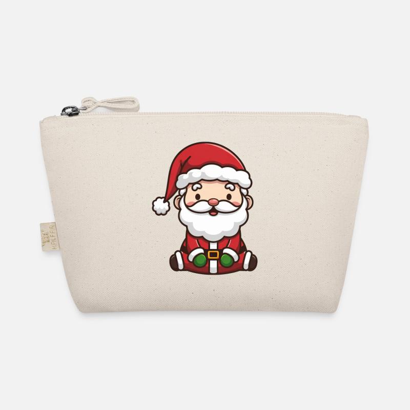 Mignon chibi Père Noël dessin animé Noël Trousse biologique