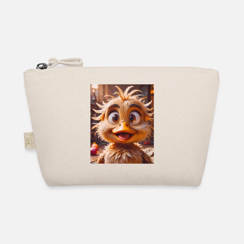 super cute animals in a forest – duck chick Organic Pouch