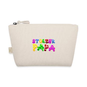 Baby Eltern Kind Geschenk Sprüche Geburt Mama Papa - Bio-Täschchen - Natur - Vorne
