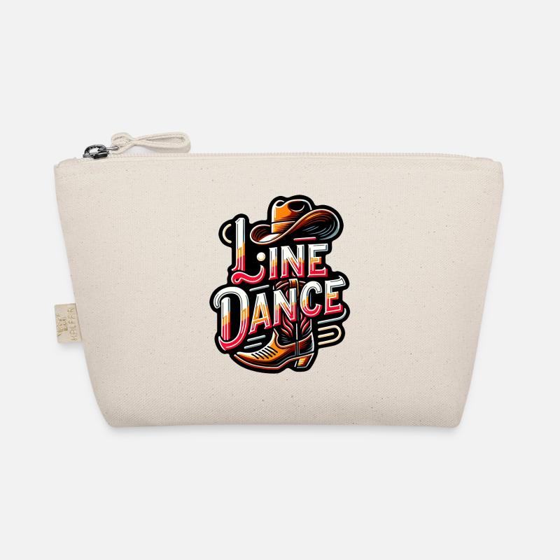 Colorful line dance design with cowboy hat Organic Pouch