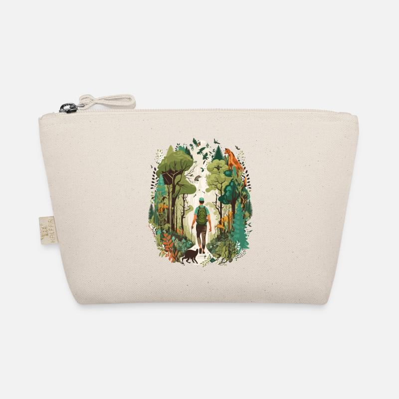 Natures Adventure: Hiking through a Dense Forest Organic Pouch