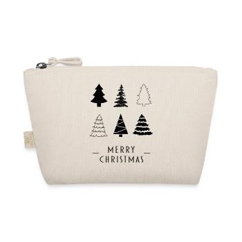 Merry Christmas | Tannenbäume Skizzen Minimalist - Bio-Täschchen - Natur - Vorne
