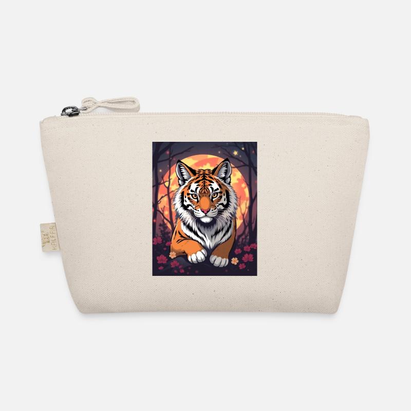 Majestätischen Tiger im Anime-Style - Bio-Täschchen - Natur