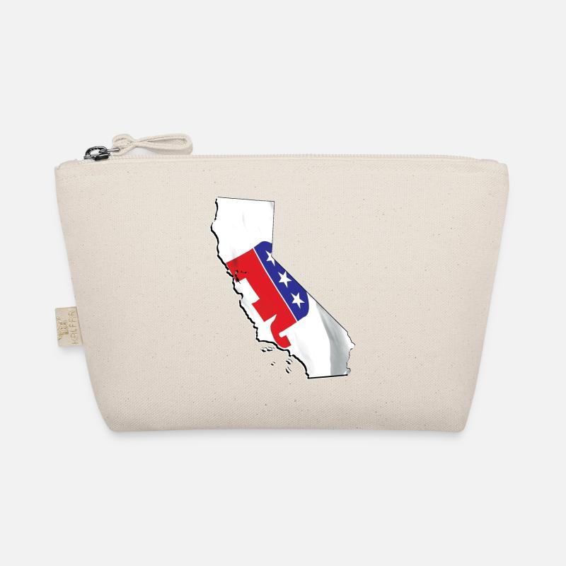 Republican Flag in California State Map Organic Pouch