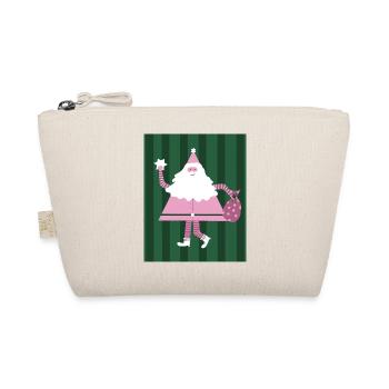 Dancing Santa Claus - Santa Claus in Pink - Organic Pouch - nature - Front