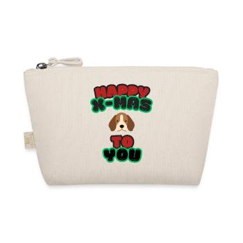 Happy X-mas to you Hund Design - Bio-Täschchen - Natur - Vorne