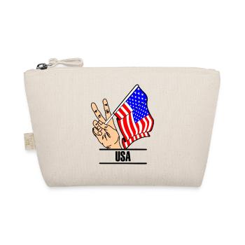 Drapeau des États-Unis, signe de paix, texte des États-Unis - Trousse biologique - nature - Devant