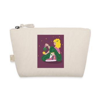 Christmas-Girl with stars - Organic Pouch - nature - Front