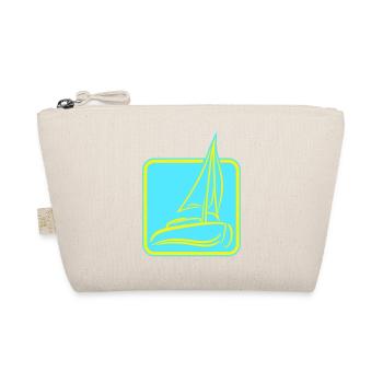 Sailing Logo Icon Square Sailboat Ship - Organic Pouch - nature - Front