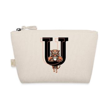 Buchstabe u Tiger - Geschenkidee - Bio-Täschchen - Natur - Vorne
