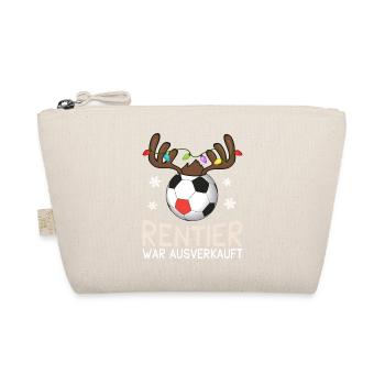 Rentier war Ausverkauft Fußball Weihnachten - Bio-Täschchen - Natur - Vorne