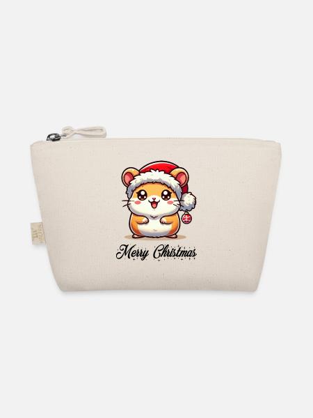 Hamster Weihnachten Merry Christmas - Bio-Täschchen - Natur