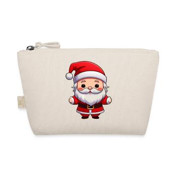 Kawaii Santa Cartoon Christmas Vibes - Organic Pouch - nature - Front