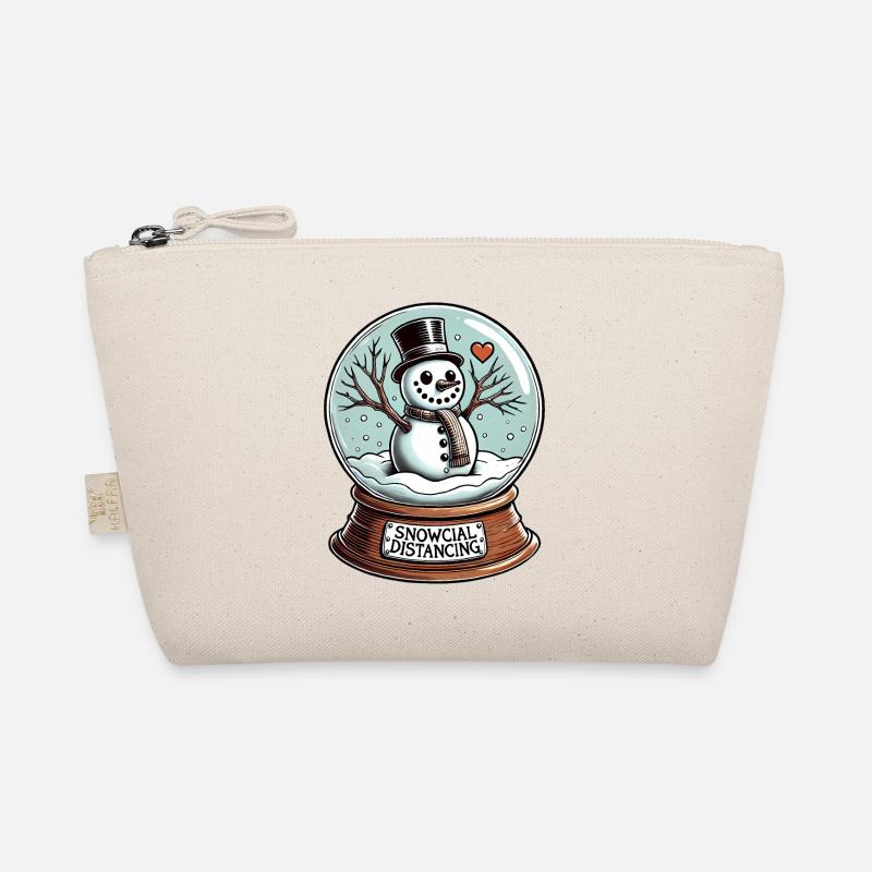 Snowcial Distancing Snowman Snow Globe Organic Pouch