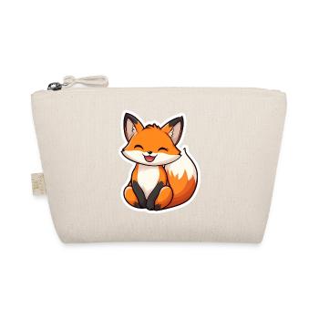 Cute and Happy Fox in Cartoon Style - Organic Pouch - nature - Front