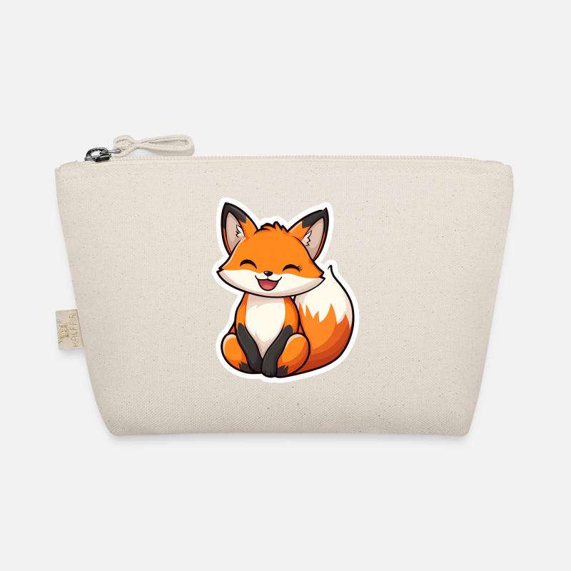 Renard mignon et heureux dans le style dessin animé Trousse biologique