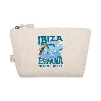 Vintage Design Strand Ibiza Spanien - Bio-Täschchen - Natur - Vorne