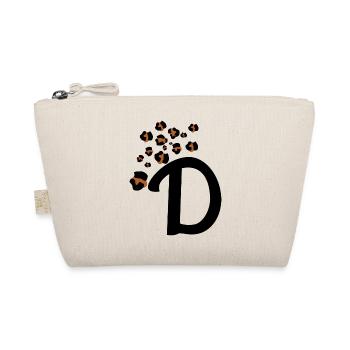 Buchstabe d Leopardenmuster - Bio-Täschchen - Natur - Vorne