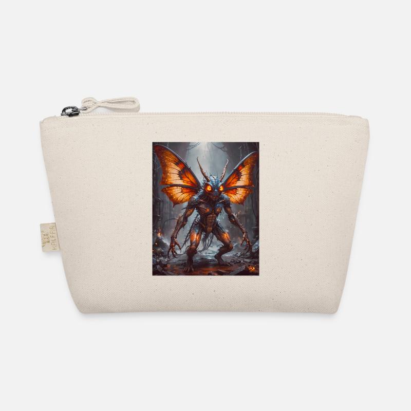 mutant monster half men half insect horror moth Organic Pouch