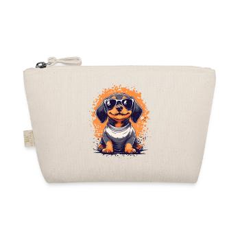 Dachshund puppy funny dog dogs - Organic Pouch - nature - Front