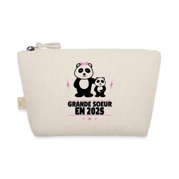 Grande Soeur en 2025,Humour,Bébé,Maman,Grossesse - Trousse biologique - nature - Devant
