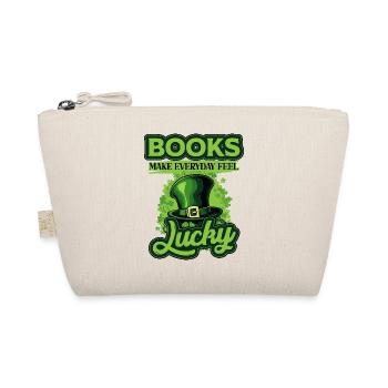 Bücher lassen jeden Tag Glück empfinden St. Patricks Day - Bio-Täschchen - Natur - Vorne