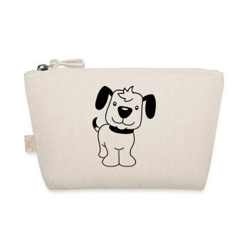 Dog Stands Cute Little Happy Puppy Pet - Organic Pouch - nature - Front