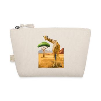 Giraffe looks friendly - Organic Pouch - nature - Front